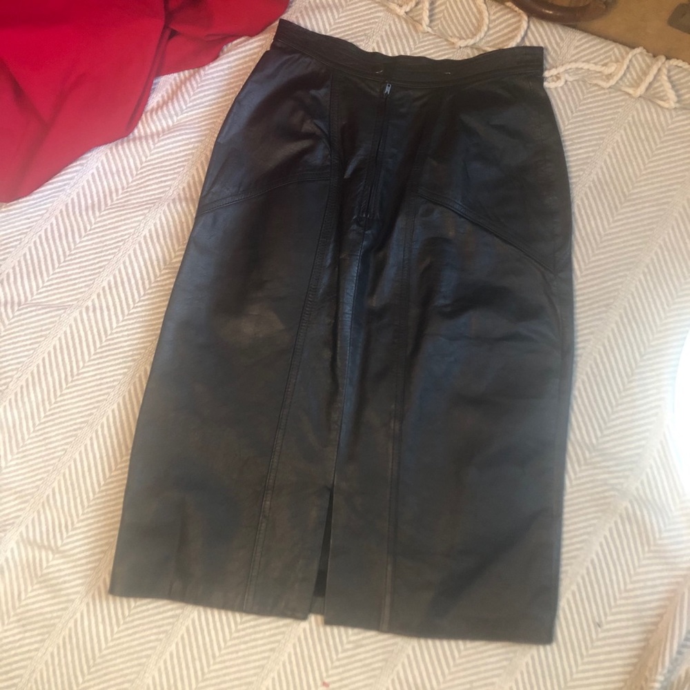 Genuine leather Pencil skirt VINTAGE - Picture 7 of 7
